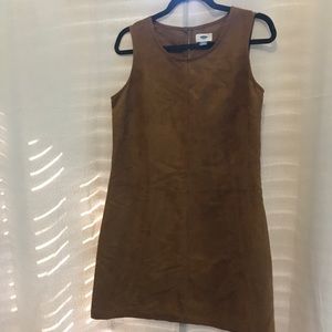 Brown suede dress